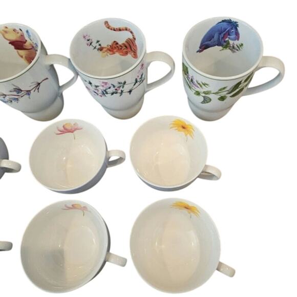 Disney China Winnie The Pooh Mugs And Saucer Set Of 10 By AA Milne & EH Shepard - Picture 2 of 7